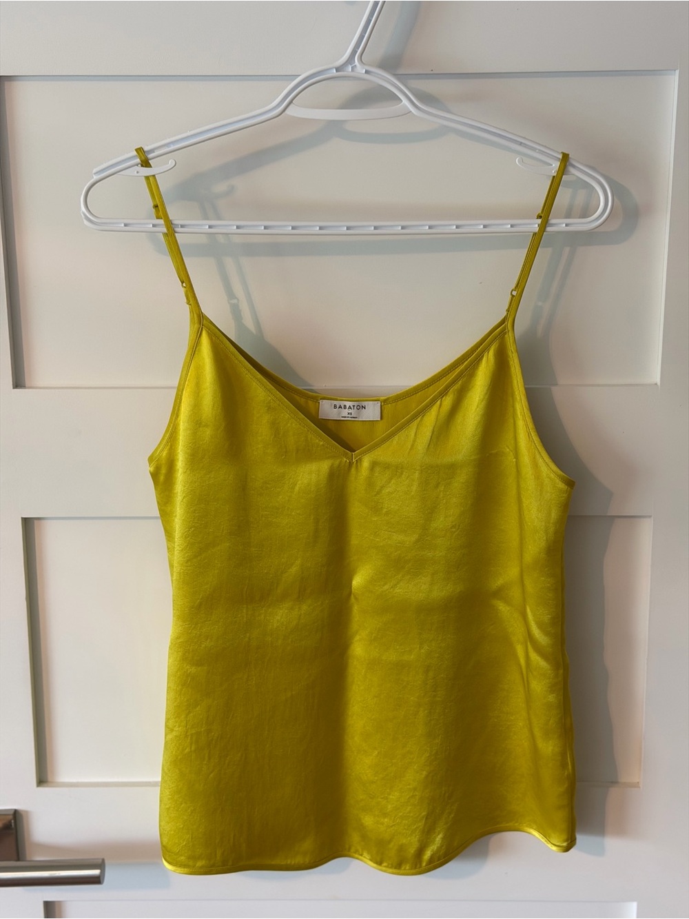 Babaton Lemon Satin V-Neck Camisole
